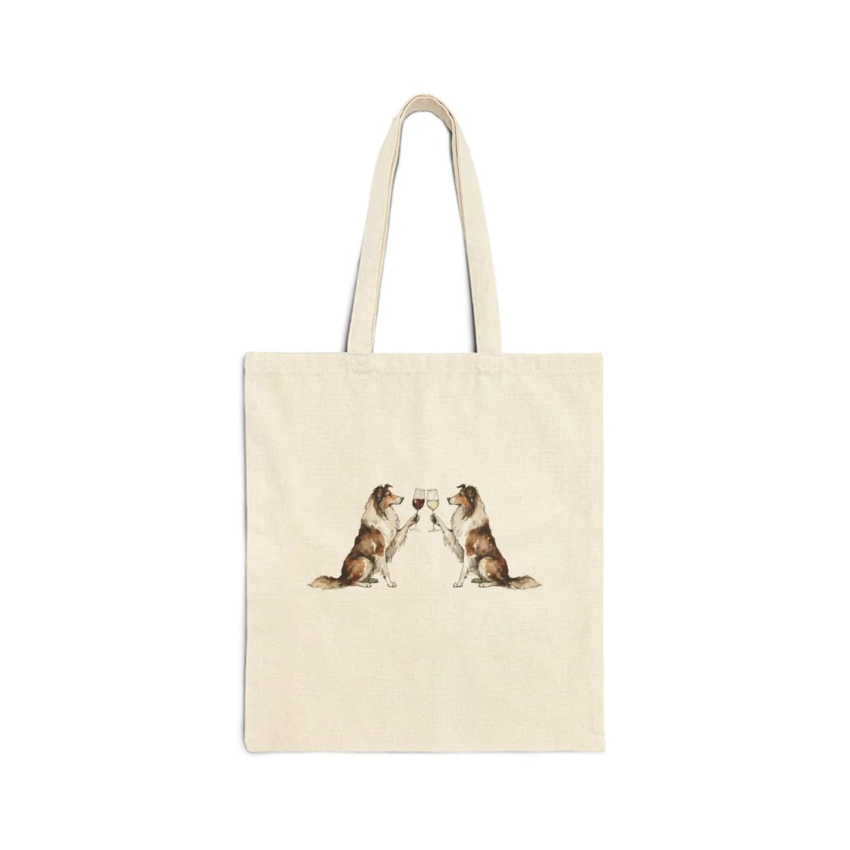 Happy Hour Collie Tote Bag front