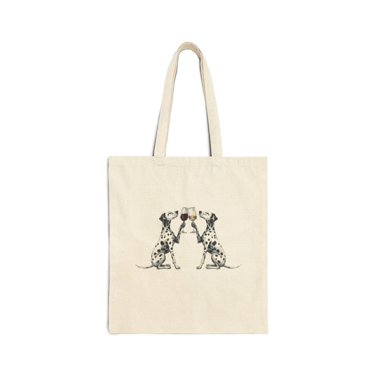 Happy Hour Dalmatian Tote Bag front