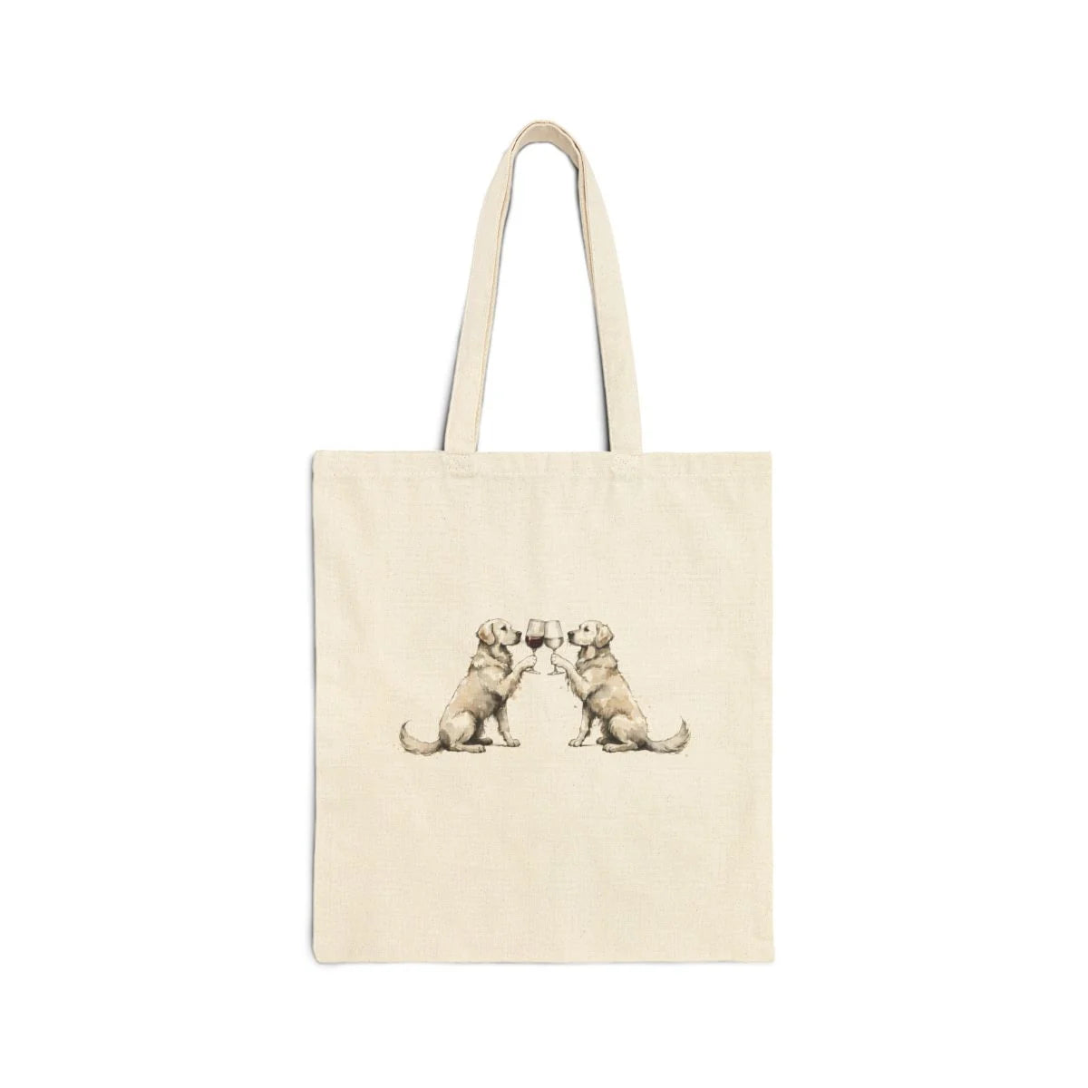Happy Hour English Cream Golden Retriever Tote Bag front