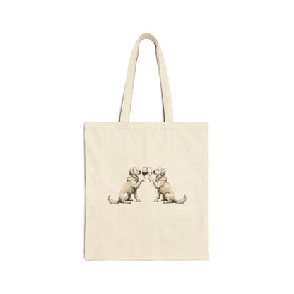 Happy Hour English Cream Golden Retriever Tote Bag front