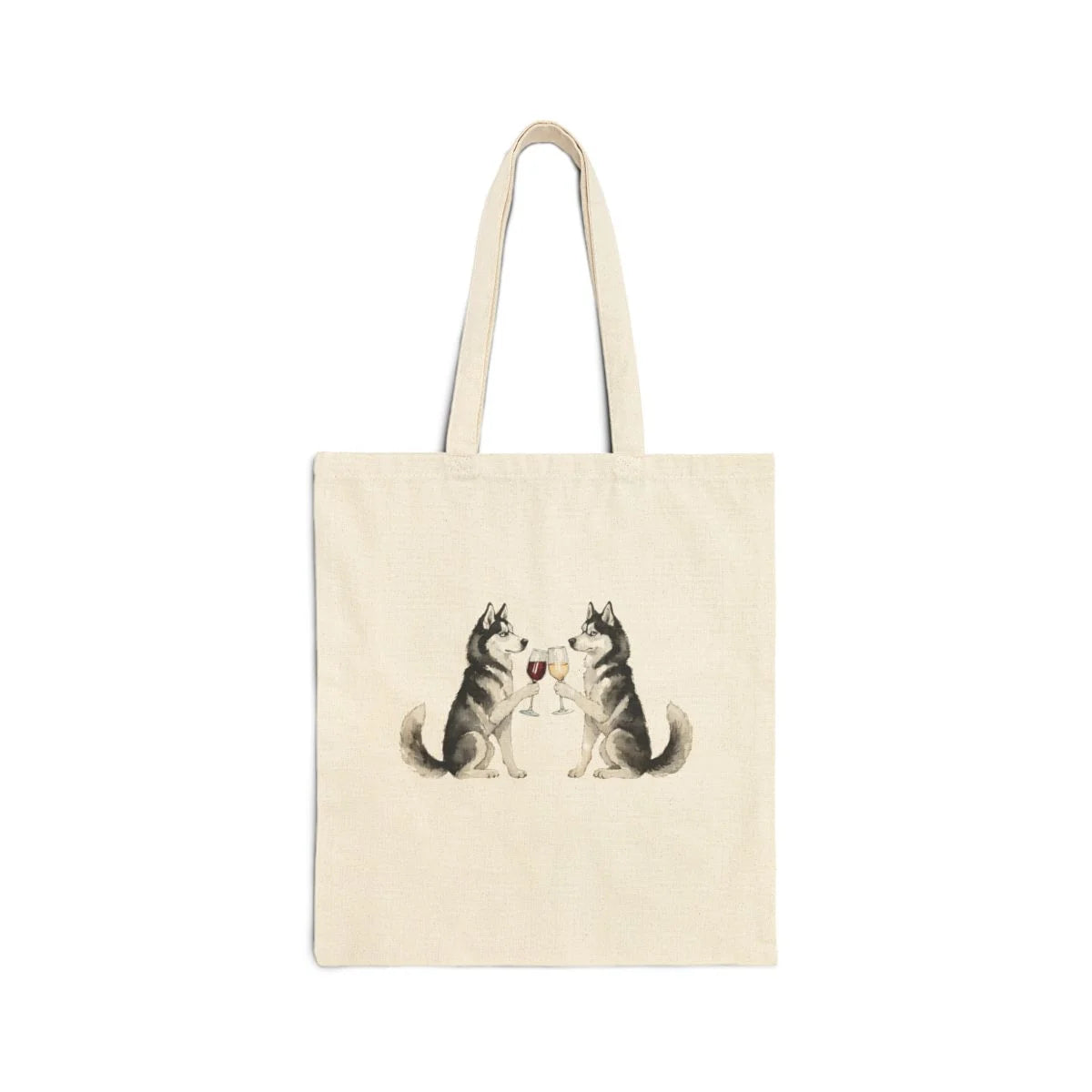 Happy Hour Siberian Husky Tote Bag front
