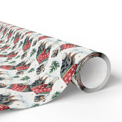 Ugly Sweater Australian Shepherd Christmas Wrapping Paper — paper roll
