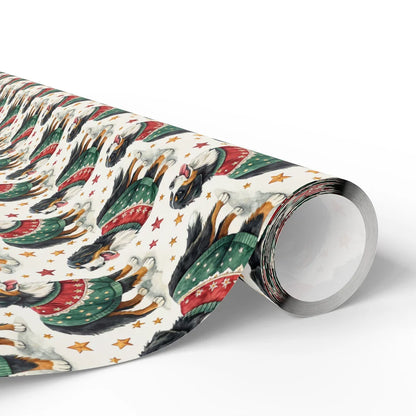 Ugly Sweater Bernese Mountain Dog Christmas Wrapping Paper — paper roll