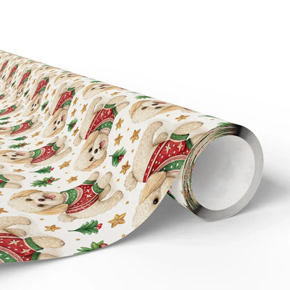 Ugly Sweater Maltese Christmas Wrapping Paper — paper roll