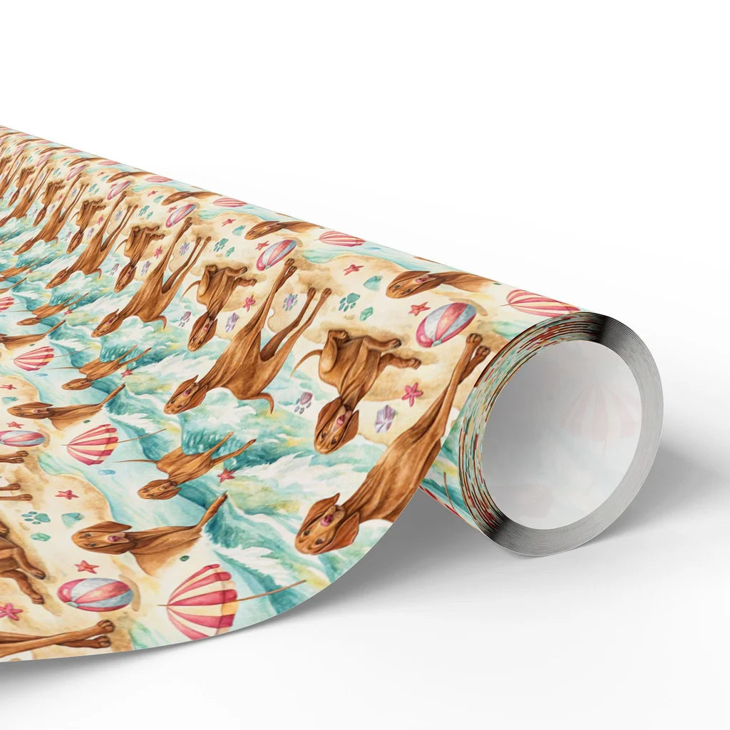 Vizsla Beach Wrapping Paper — paper roll