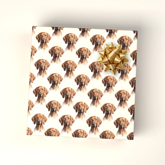 Vizsla Portrait Wrapping Paper — wrapped gift presentation