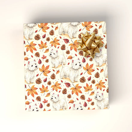 Westie Autumn Wrapping Paper