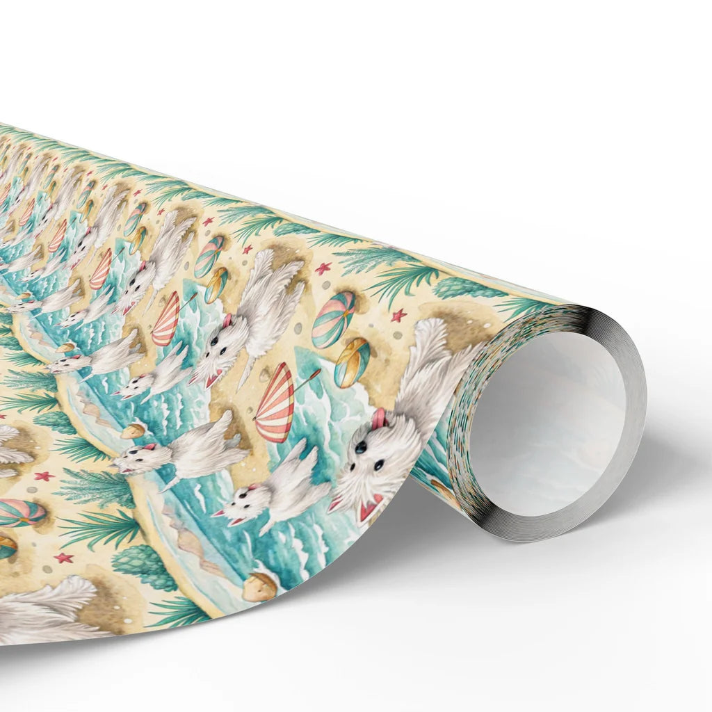 Westie Beach Wrapping Paper — paper roll