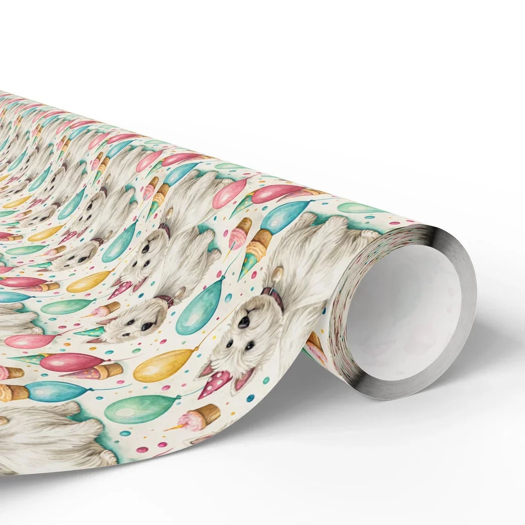 Westie Birthday Wrapping Paper — paper roll