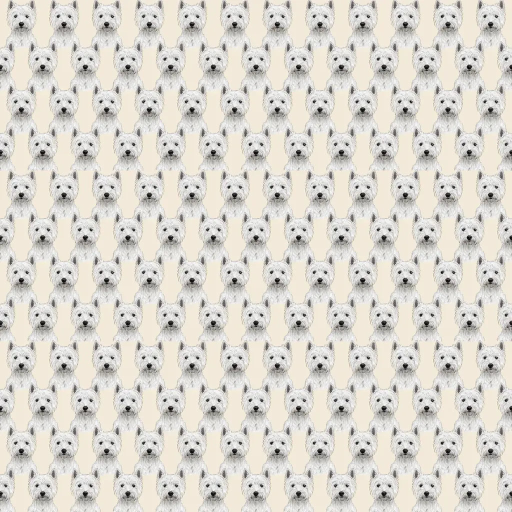 Westie Portrait Wrapping Paper — repeating pattern tile