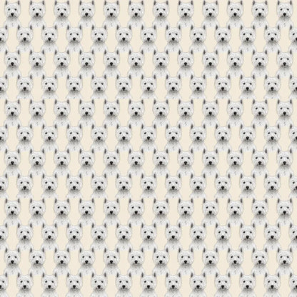 Westie Portrait Wrapping Paper — repeating pattern tile