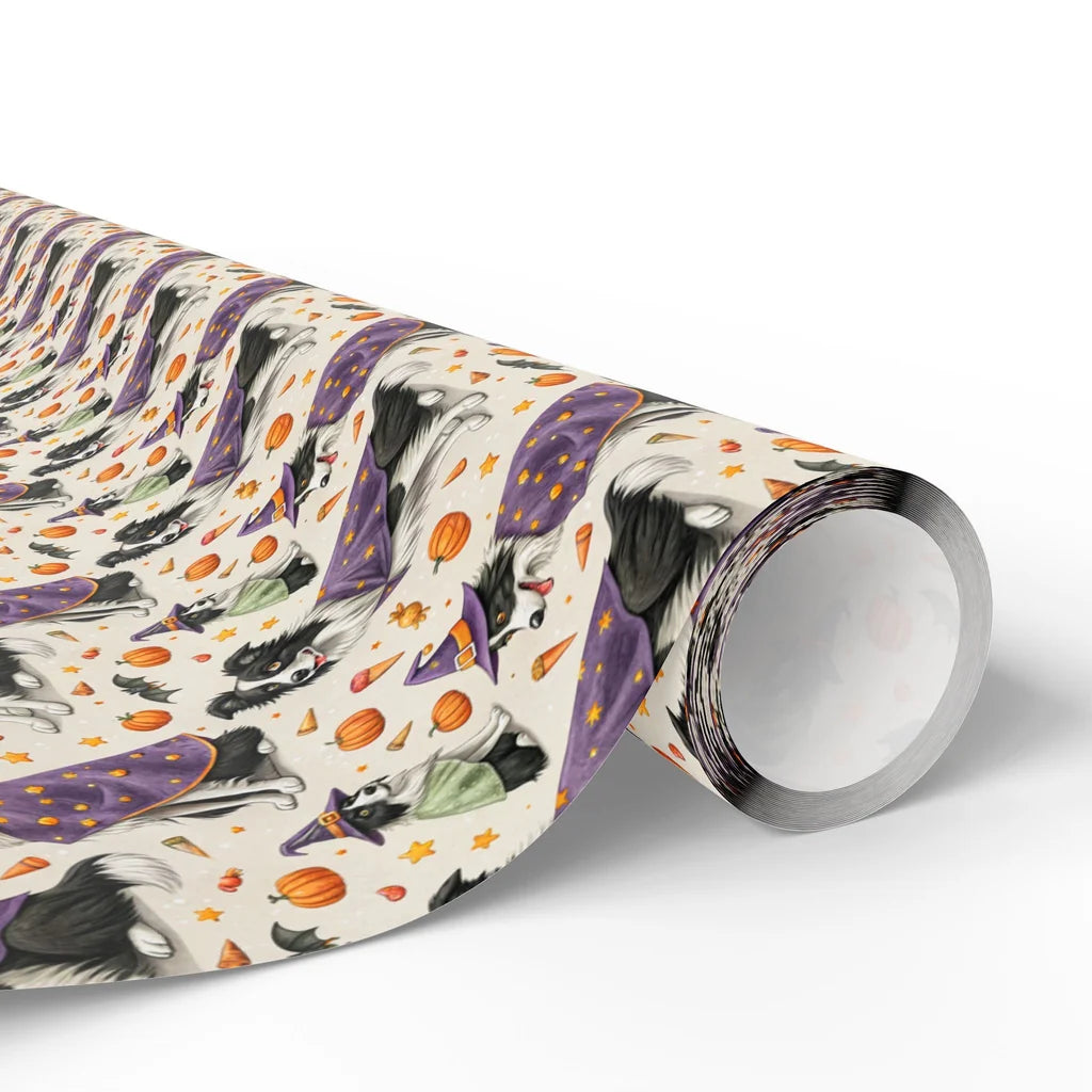 Witch Better Have My Treats: Border Collie Halloween Wrapping Paper — paper roll