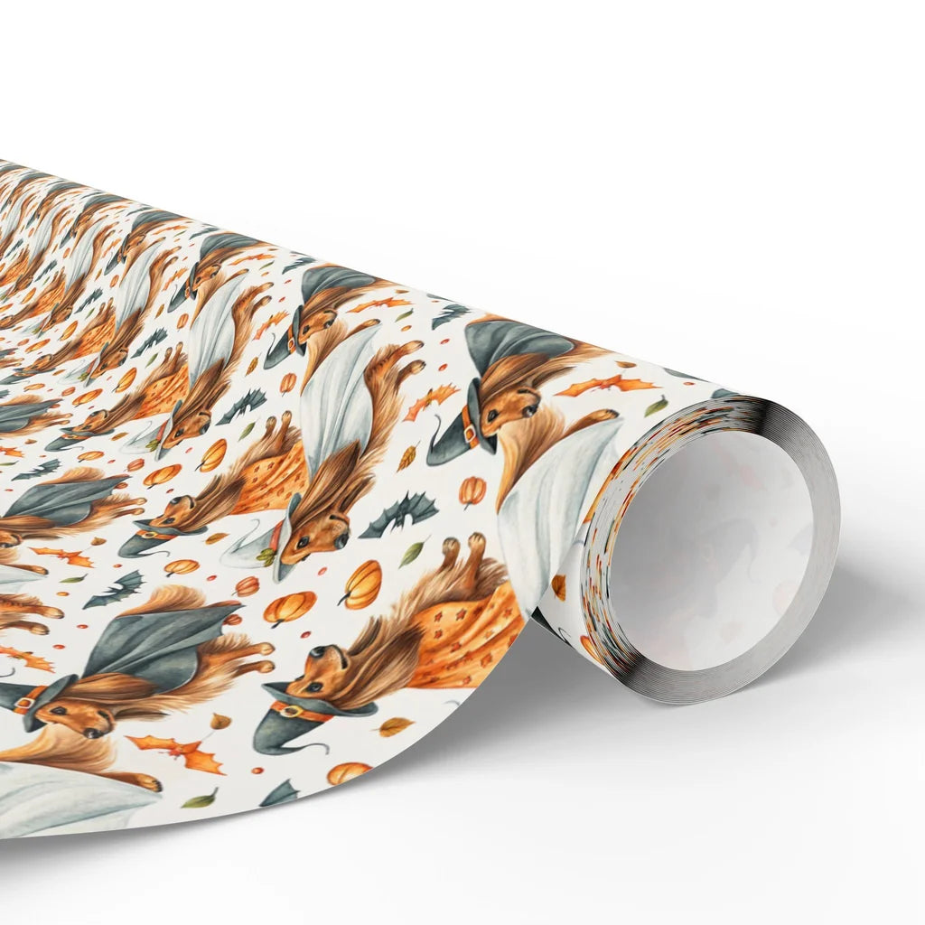 Witch Way to the Treats? Dachshund Halloween Wrapping Paper — paper roll