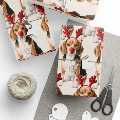 Reindog Beagle Wrapping Paper context-1