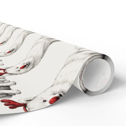 Reindog Samoyed Wrapping Paper rolled