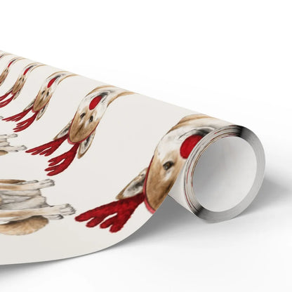 Reindog Shiba Inu Wrapping Paper rolled