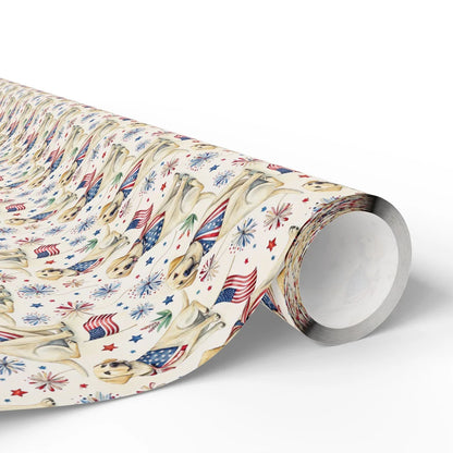 Yellow Labrador Retriever Americana Wrapping Paper — paper roll