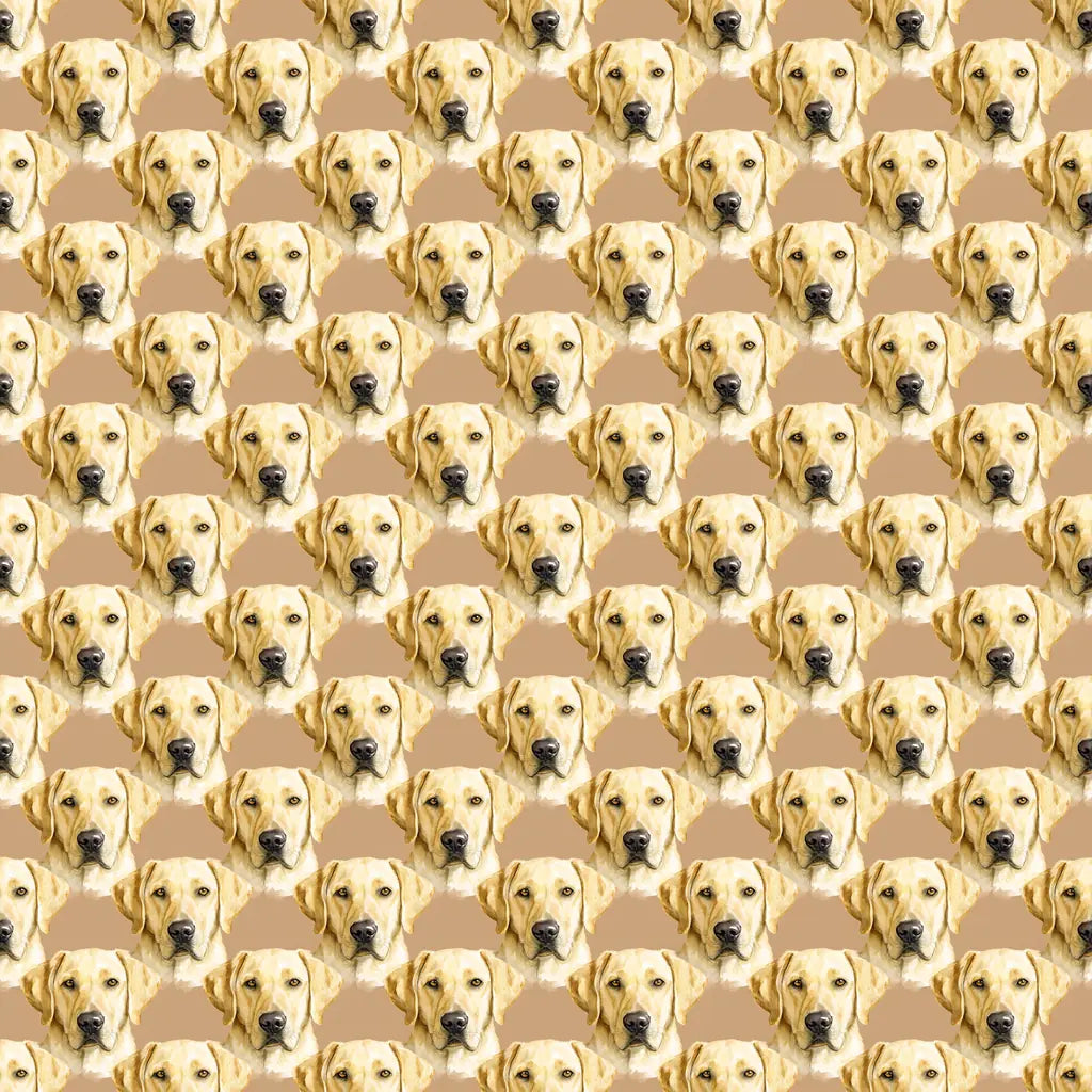 Yellow Labrador Retriever Portrait Wrapping Paper — repeating pattern tile