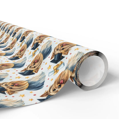 Yorkshire Terrier Graduation Wrapping Paper — paper roll