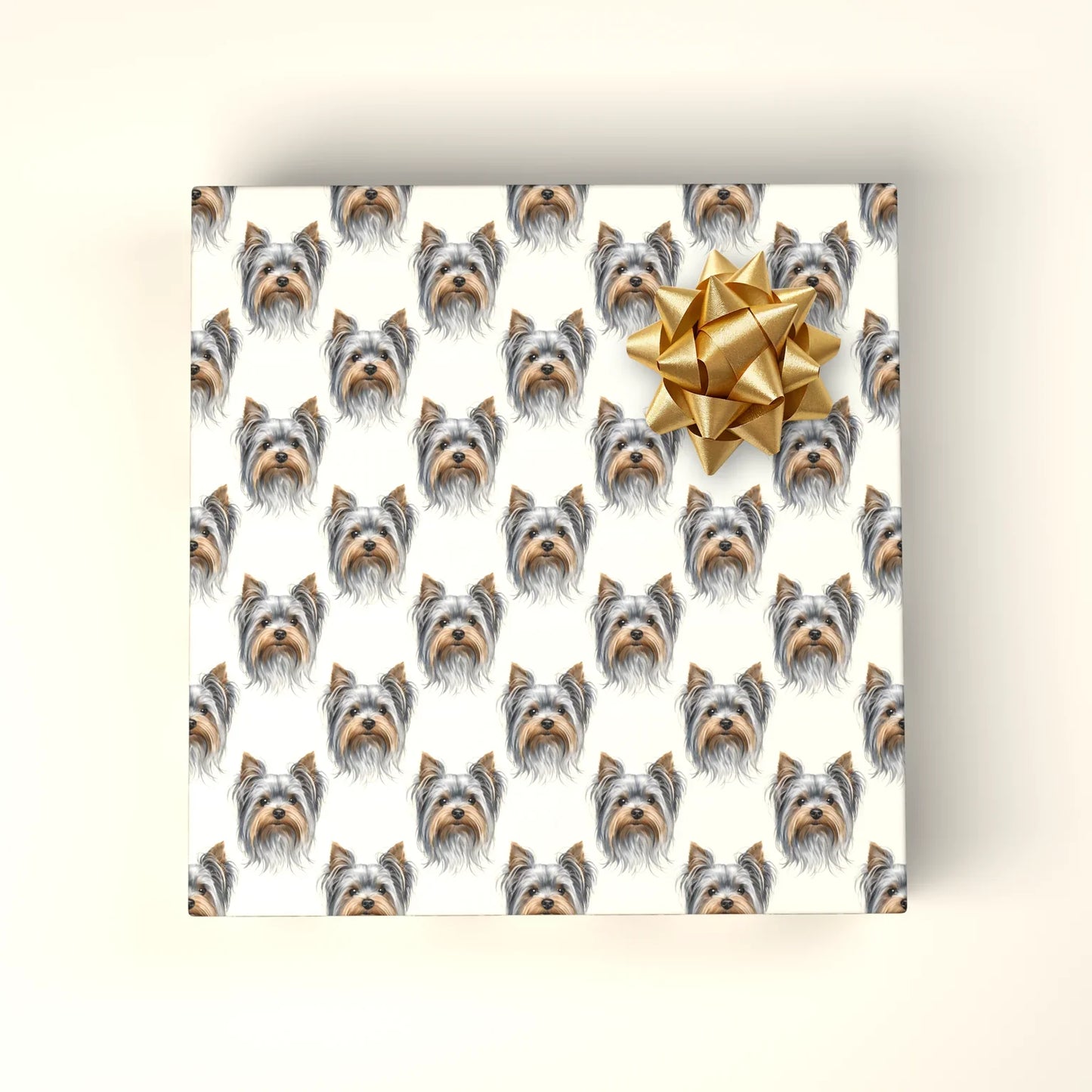Yorkshire Terrier Portrait Wrapping Paper — wrapped gift presentation