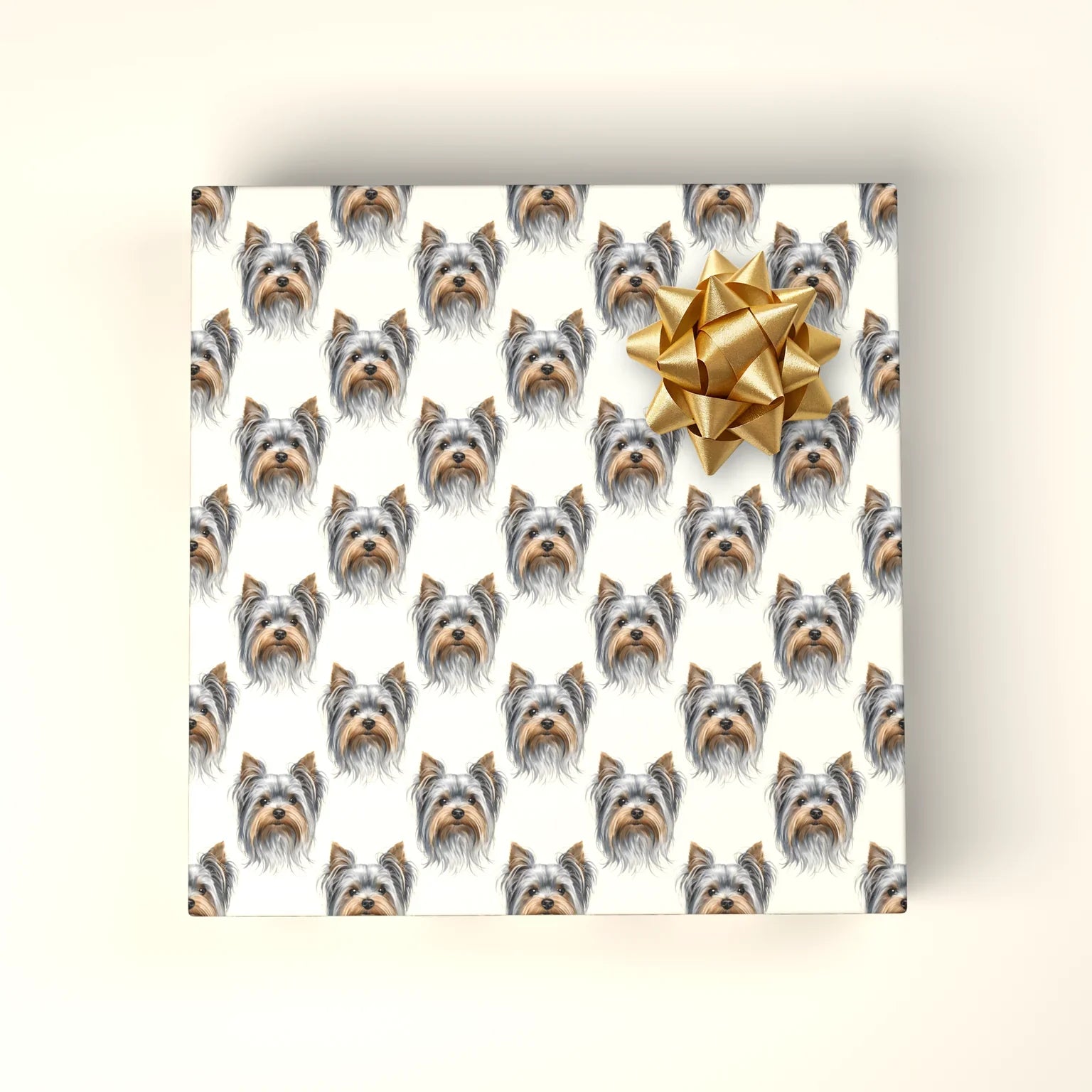 Yorkshire Terrier Portrait Wrapping Paper — wrapped gift presentation