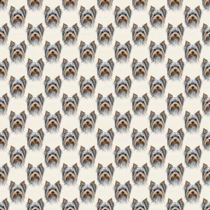Yorkshire Terrier Portrait Wrapping Paper — repeating pattern tile
