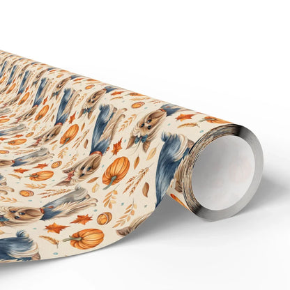 Yorkshire Terrier Thanksgiving Wrapping Paper — paper roll